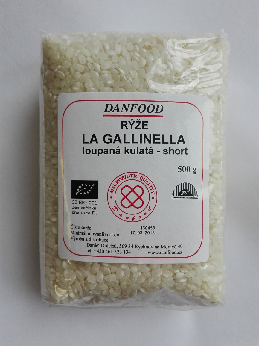 Rýže La Gallinella bílá SHORT BIO, 500g