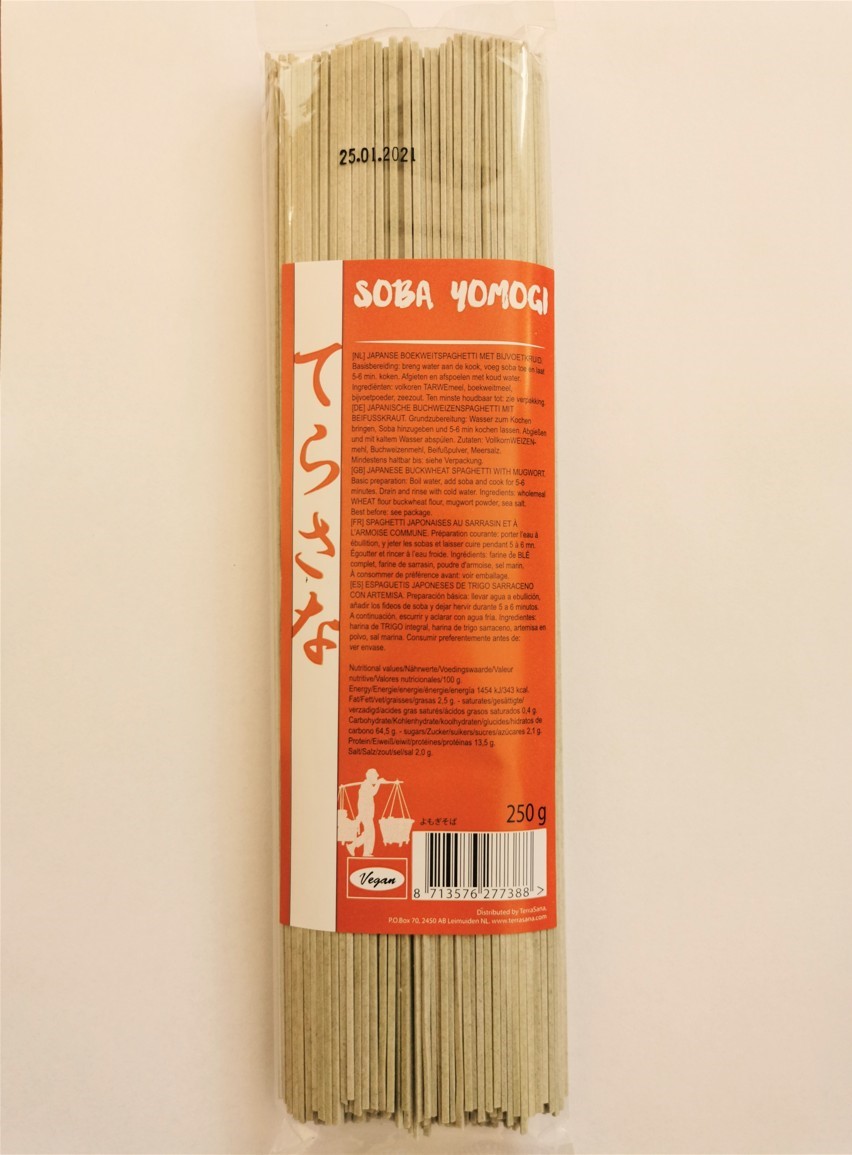 Těstoviny Soba Yomogi (pelyněk), 250g