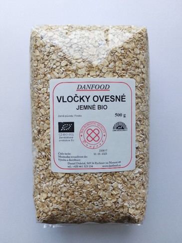 Vločky ovesné - jemné BIO 500g