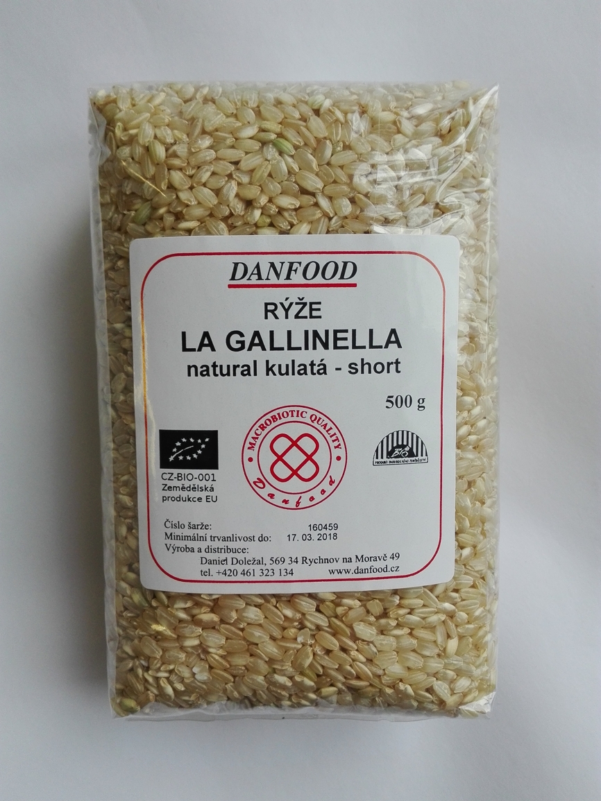 Rýže La Gallinella Natural SHORT BIO, 500g